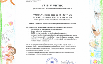 Vpis otrok v vrtec, šolsko leto 2023/2024